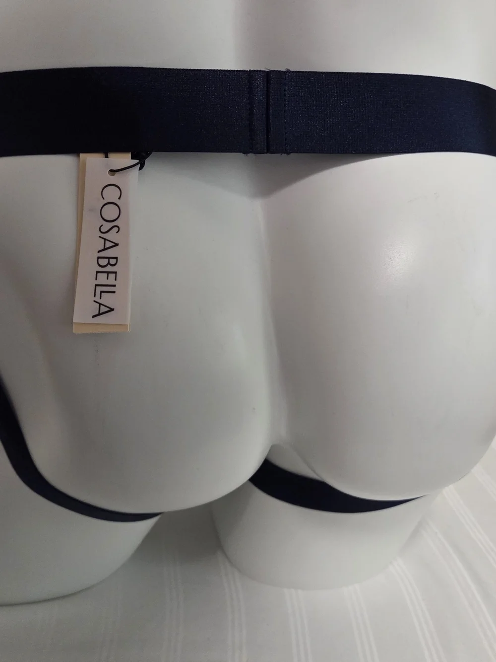 Cosabella Navy Trim White & Blue Jazzy Jef Jockstrap